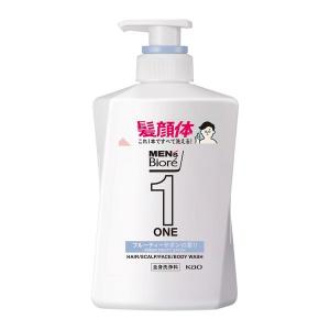 メンズビオレ ONE 髪顔体 オールインワン全身洗浄料 フルーティーサボンの香り 本体 480ml 1本 全身のケアこれ1本