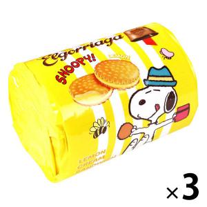 スヌーピー クリームサンドビスケット レモン 3個 Wismettacフーズ 輸入菓子 ビスケット クッキー