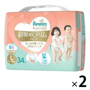 肌へのいちばん パンパース 超吸収スリムパンツ L 34枚