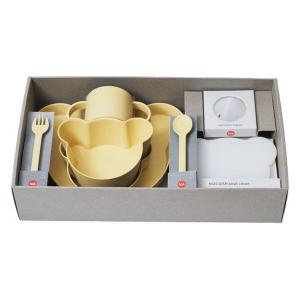 takビオキッズディッシュ カトラリー 抗菌 BIG ギフトセット ベア イエロー 電子レンジ 食洗機対応 1セット 竹中