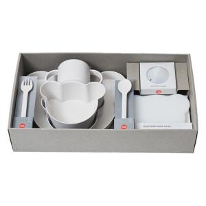 takビオキッズディッシュ カトラリー 抗菌 BIG ギフトセット ベア ホワイト 電子レンジ 食洗機対応 1セット 竹中