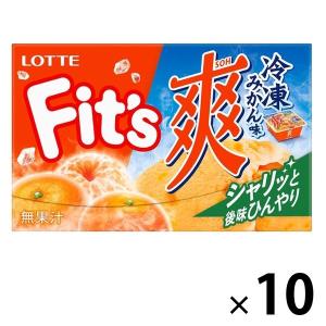 Fit’s＜爽 冷凍みかん味＞ 10個 ロッテ ガム　チューインガム　後味ひんやり
