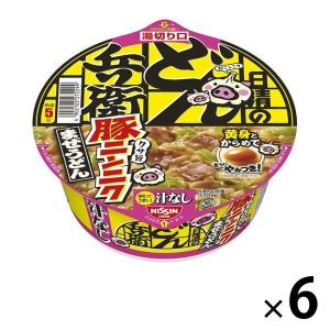 カップ麺 日清の汁なしどん兵衛豚ニンニクまぜうどん 6個 日清食品