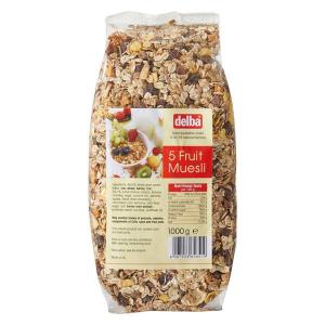 デルバ ファイブフルーツミューズリー 1kg 1個　シリアル　グラノラ　朝食　朝ごはん　おやつ