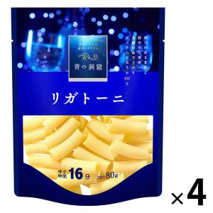 日清製粉ウェルナ　青の洞窟　リガトーニ　80g　1セット（4袋）　パスタ　乾麺　食材　ショートパスタ　マカロニ　使い切り