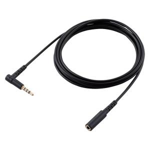 エレコム ヘッドホン イヤホン延長ケーブル マイク対応オーディオ延長コード 2m ブラック EHP-35EL4P20BK 1個