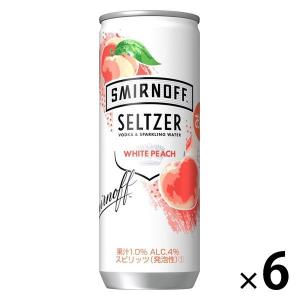ハードセルツァー 低カロリー 低糖質 スミノフセルツァー ホワイトピーチ 250ml×6本