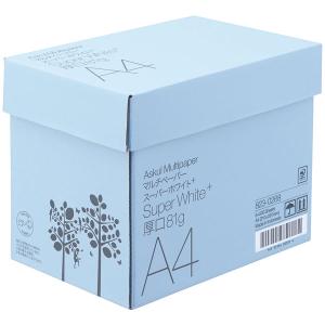 コピー用紙　マルチペーパー　スーパーホワイト+厚口　A4　1箱（2500枚：500枚入×5冊）