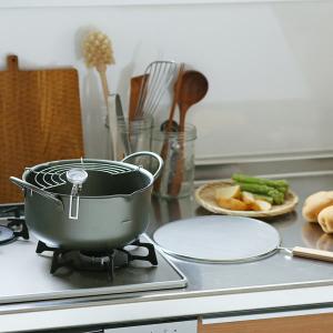 天ぷら鍋 3点セット（天ぷら鍋22cm IH・ガス火対応+油はね防止ネット25cm+温度計）