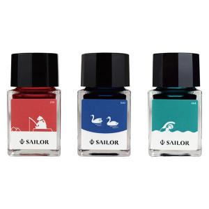 セーラー万年筆 万年筆用ボトルインク 10ml 3色セット 10×3 minamo 13-2400-001
