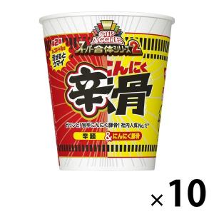 カップヌードル スーパー合体シリーズ 辛麺＆にんにく豚骨 10個 カップ麺 日清食品