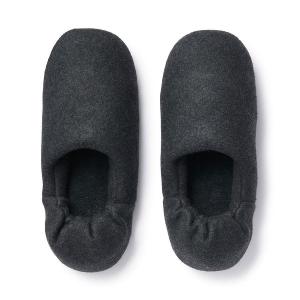 無印良品 リヨセル混起毛ニットルームシューズ L 25〜26.5cm用 チャコールグレー 良品計画