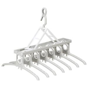 洗濯物干し 7連ハンガー 伸縮アーム付き グレー 幅45ー62×奥行52cm 1個 BEILU ツウィンモール