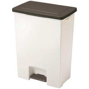 アスベル 防臭エバンペダルペール ワイド 45L ゴミ箱 ブラウン 1個