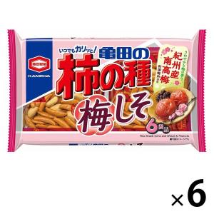 亀田製菓 亀田の柿の種梅しそ6袋詰 173g 1セット