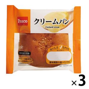 Pasco ロングライフパン クリームパン 1セット（3個入）