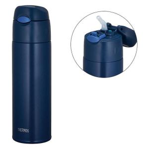 サーモス THERMOS 水筒 真空断熱ストローボトル 550ml ネイビー 1個 FHL-551 ワンタッチボトル