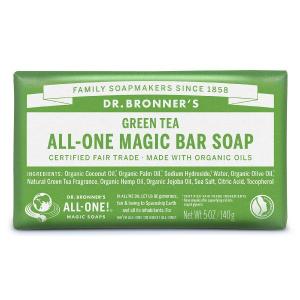 ドクターブロナー マジックソープバー（magic soap） 石鹸 グリーンティ 140g ナチュラルソープ