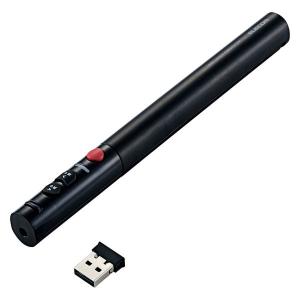エレコム 赤色レーザーポインター/プレゼンター機能有り/単機能/ブラック