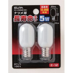 朝日電器　ナツメ球　長寿命タイプ　G-L10NB（W）　1パック（2個入）