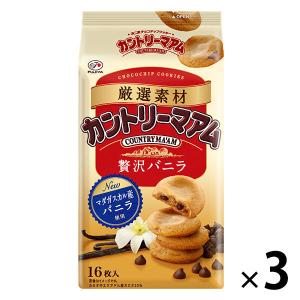 不二家 厳選素材カントリーマアム 贅沢バニラ 16枚入 3袋 クッキー ビスケット