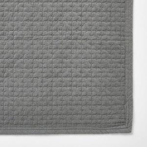 無印良品 洗いざらしの綿キルティングラグ 195×195cm グレー