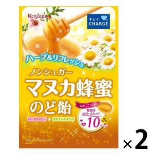 春日井製菓販売 ノンシュガーマヌカ蜂蜜のど飴 1セット（2袋）　はちみつ入り　砂糖不使用　キャンディ　飴　アメ