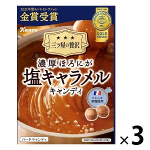 濃厚ほろにが塩キャラメルキャンディ 70g 3袋 カンロ