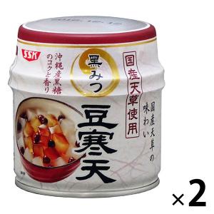 清水食品 伊豆産天草使用黒みつ豆寒天 230g 2缶