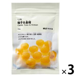 無印良品 のど飴 柚子＆金柑 38g 1セット（3袋） 良品計画