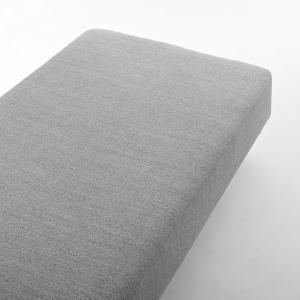 無印良品 綿天竺 落ちワタ入りボックスシーツ S/杢グレー 100×200×18〜28cm用 良品計画