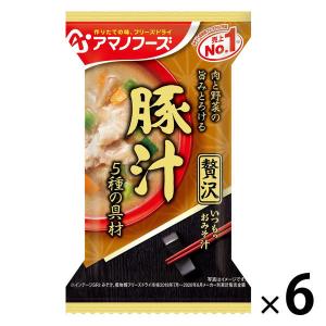 アサヒグループ食品 アマノフーズ いつものおみそ汁贅沢 豚汁 6個