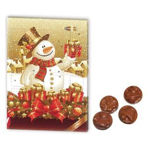 ゴールドスノーマン カレンダーチョコ 1個 エイム クリスマス