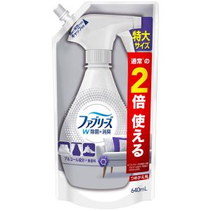 P&G ファブリーズ 布用 W除菌 無香料 アルコール成分＋（プラス） つめかえ用 特大 640ml×1個 ファブリーズ 部屋用（芳香剤、消臭剤）の商品画像