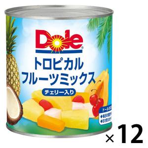 ドール トロピカルフルーツミックス チェリー入り フルーツ缶詰 822g 12缶