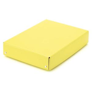 プラス 仕切り箱付き 紙製 おどうぐばこ イエロー 道具箱 黄色 FL-196SF