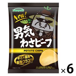 山芳製菓 ポテトチップス 男気わさビーフ 50g 6袋 スナック菓子