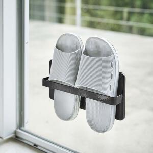 tower ツーウェイベランダスリッパラック ブラック 1個 山崎実業