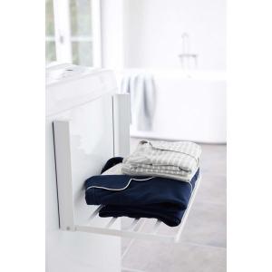 tower 洗濯機横マグネット折り畳み棚 ホワイト 1個 山崎実業