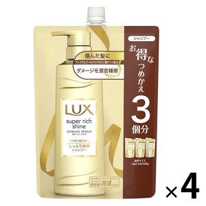 ラックス スーパーリッチシャイン ダメージリペア 補修シャンプー 詰め替え 1000g 4個