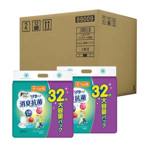 大人用紙おむつ 肌ケアアクティ 介護 うす型パンツ 消臭抗菌 大容量 L-LL 2パック日本製紙クレシア