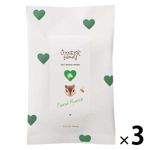 VECUA Honeyワンダーハニー 素肌すっきりクールシャワーシート 朝摘みマートル 10枚×3個