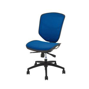 エルゴヒューマンエンジョイToBeオフィスチェア背座ファブリックメッシュブルーKMD35ランバーサポート付