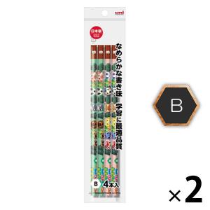 三菱鉛筆 あつまれどうぶつの森 鉛筆 6角 B 2パック K7070DMSB4P