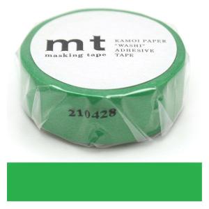カモ井加工紙 マスキングテープ mt グリーン 幅15mm 1巻 MT01P182R