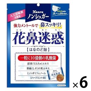 カンロ ノンシュガー花鼻迷惑はなのど飴 70g 6袋 キャンディ 飴