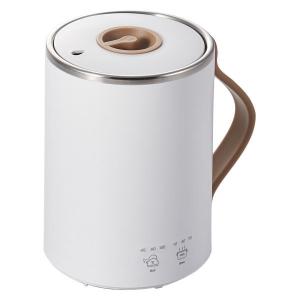 エレコム マグカップ型電気鍋 COOKMUG（クックマグ） 350ml 小型 ホワイト HAC-EP01WH 1個 電気ケトル 煮込み調理 湯沸かし