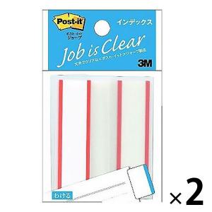 ポストイット 付箋 フィルムふせん ジョーブ インデックス 記入用 44×50mm レッド 2パック（50枚入×2） スリーエム 6821