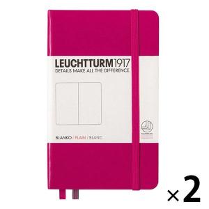 ロイヒトトゥルム1917 ノート A6 無地 ベリー ピンク 344806 2冊