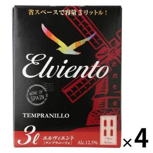 赤ワイン 南アルプスワインアンドビバレッジ エルヴィエント テンプラニーリョ BIB 3L 1本×4